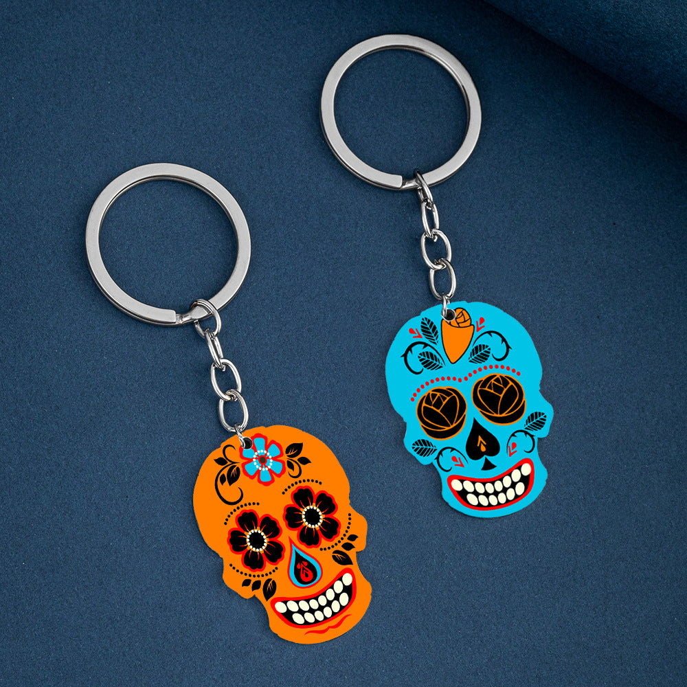 Wholesale Stainless Steel Skull Keychain